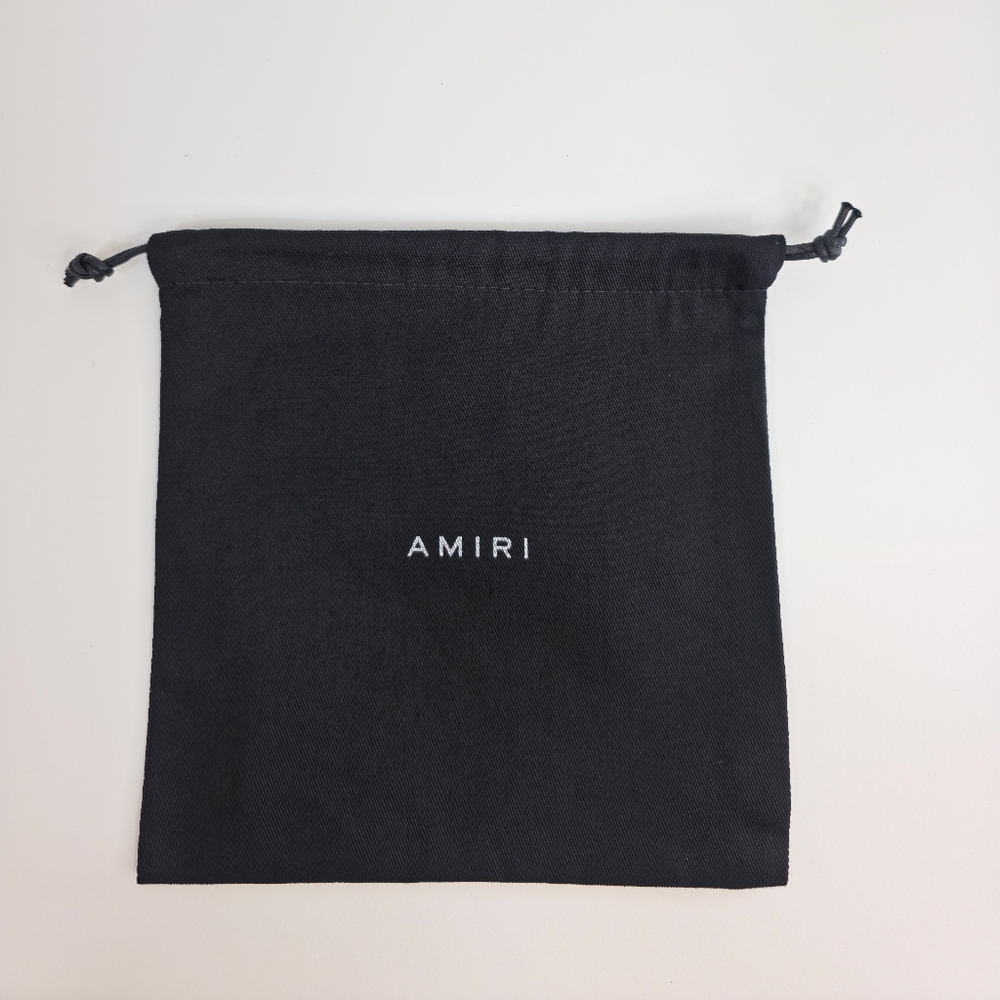 AMIRI Small Dust Bag Black Drawstring Storage Pouch 7.5" x 7.5"